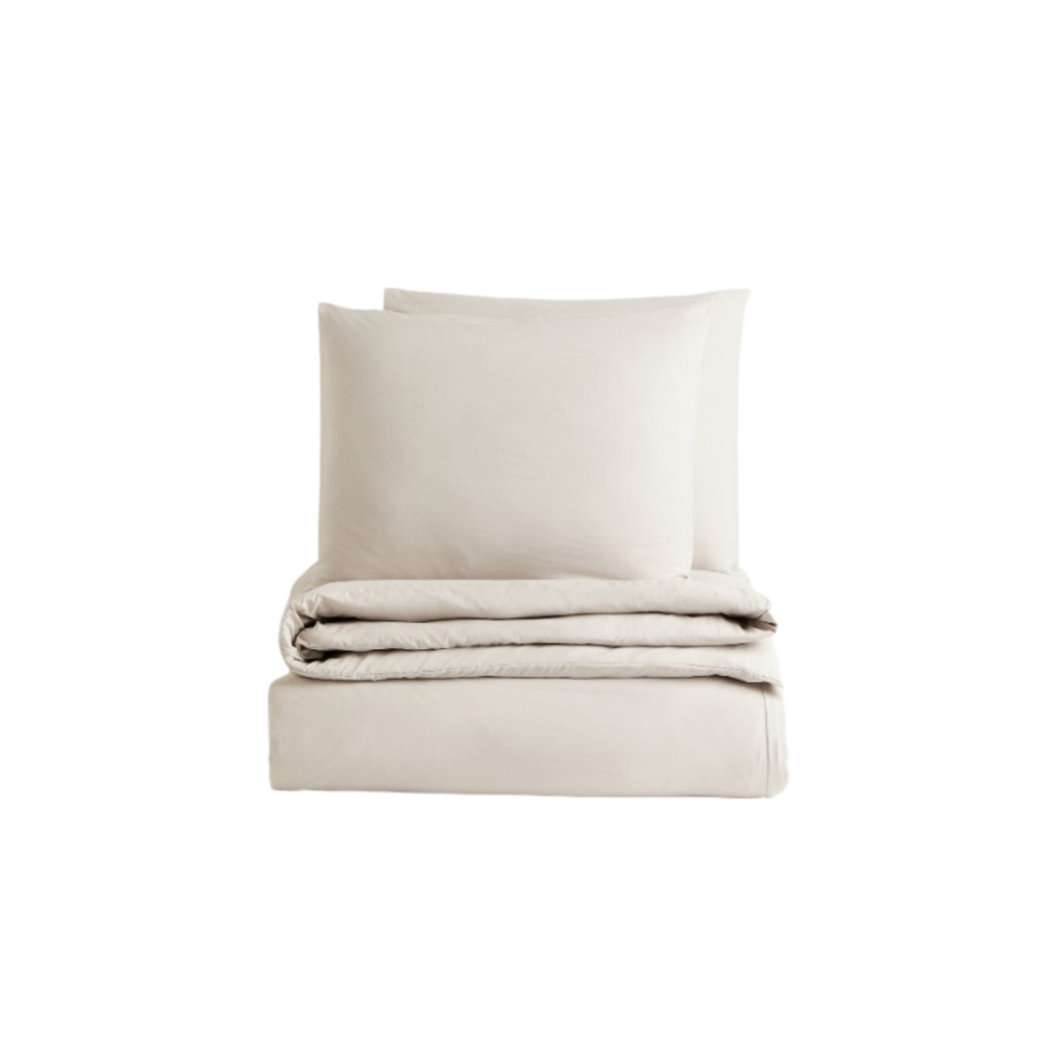 Set funda de duvet con funda de almohadas color greige claro