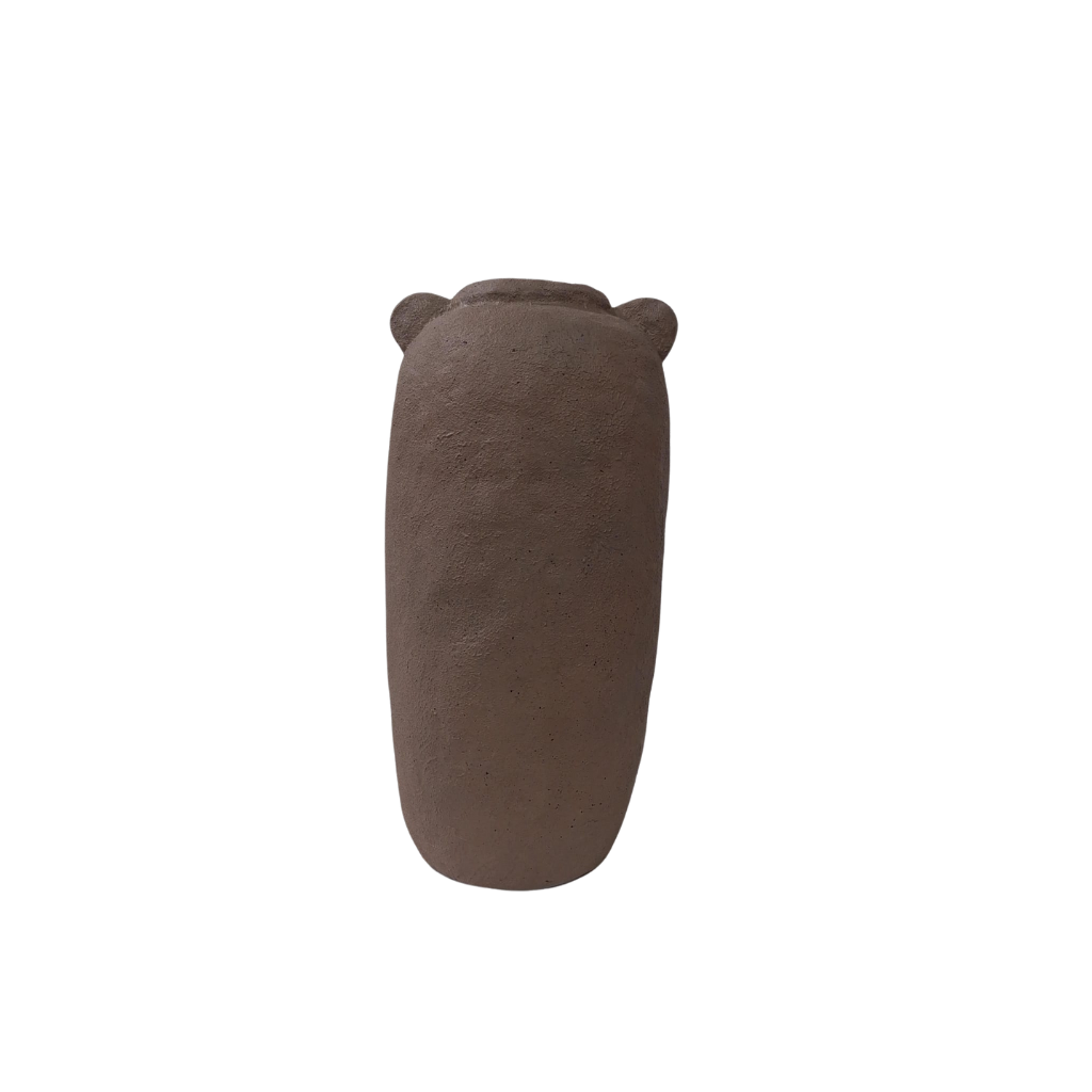Jarrón dos orejas granito canela