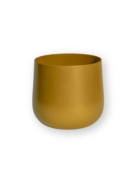 Maceta metal dorado