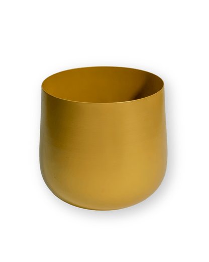 Maceta metal dorado