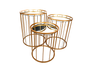 Mesa de metal dorada