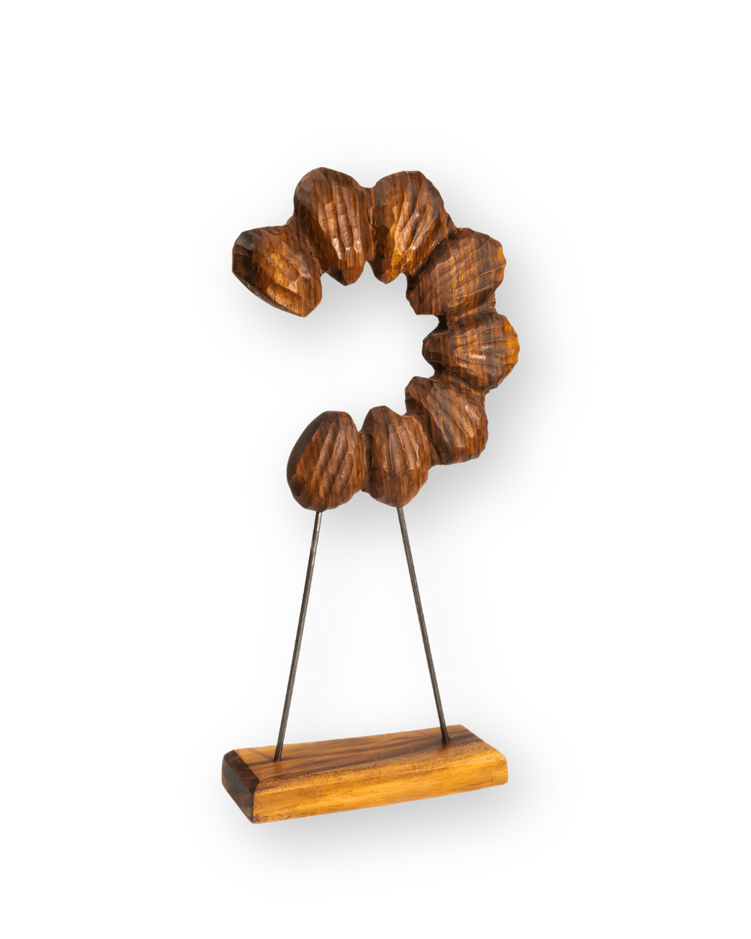 Escultura de petalo de madera