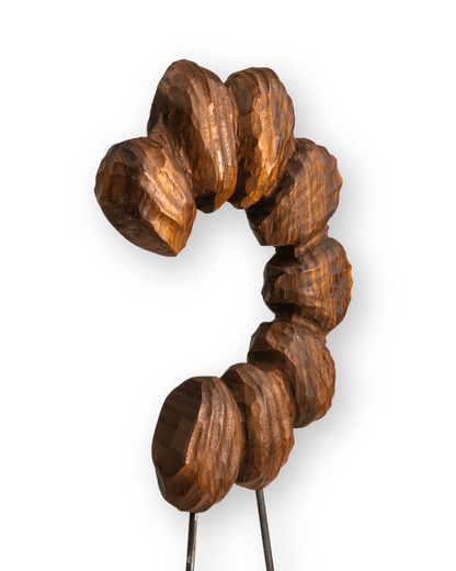 Escultura de petalo de madera