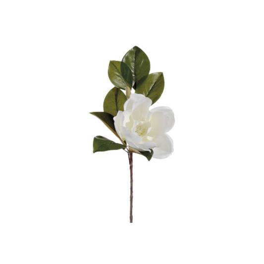 Decoración artificial - Flor de magnolia blanca