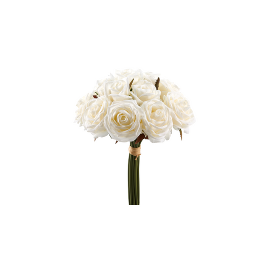 Decoración artificial - Ramos rosas blancas