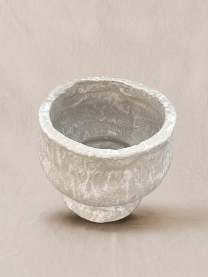 Copa con pie blanco
