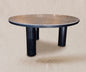 MESA BASE DE MADERA CON MARMOL