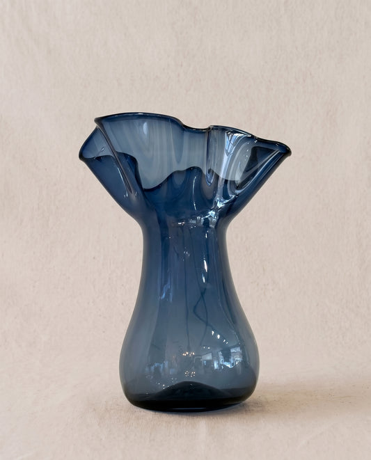 Jarrón Lechuga bola 50 cm azul petroleo