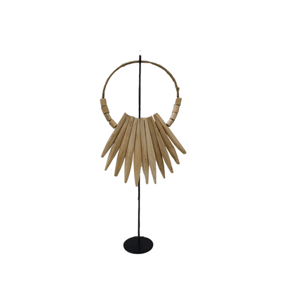 Collar teak blanco