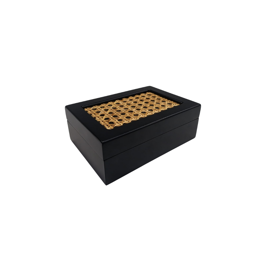 Caja con mimbre