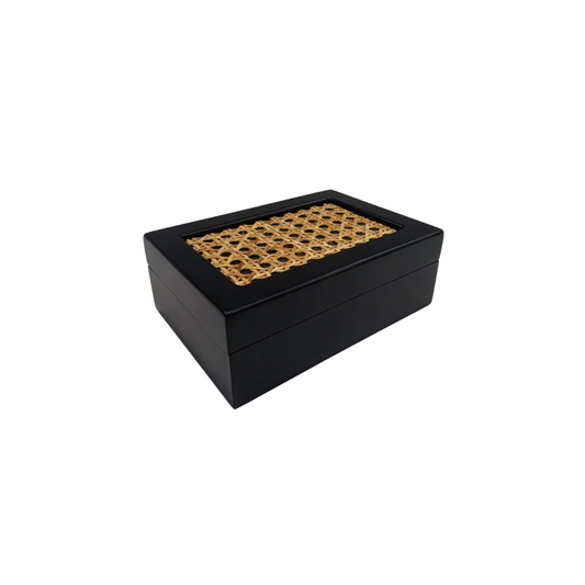Caja con mimbre