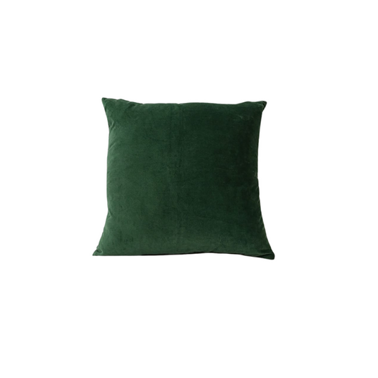 Funda de cojín en terciopelo verde