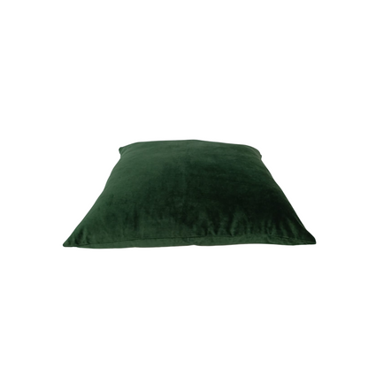 Funda de cojín en terciopelo verde