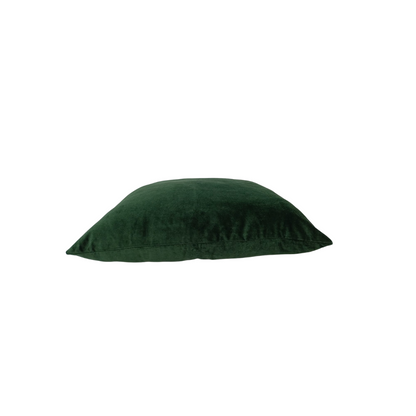 Funda de cojín en terciopelo verde