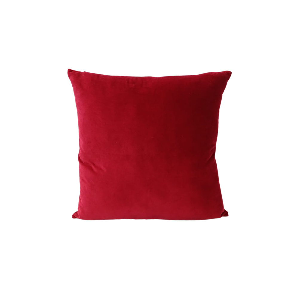 Funda de cojin roja de 50x50
