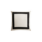 Funda de cojin blanca com detalles en negro 50x50 cm