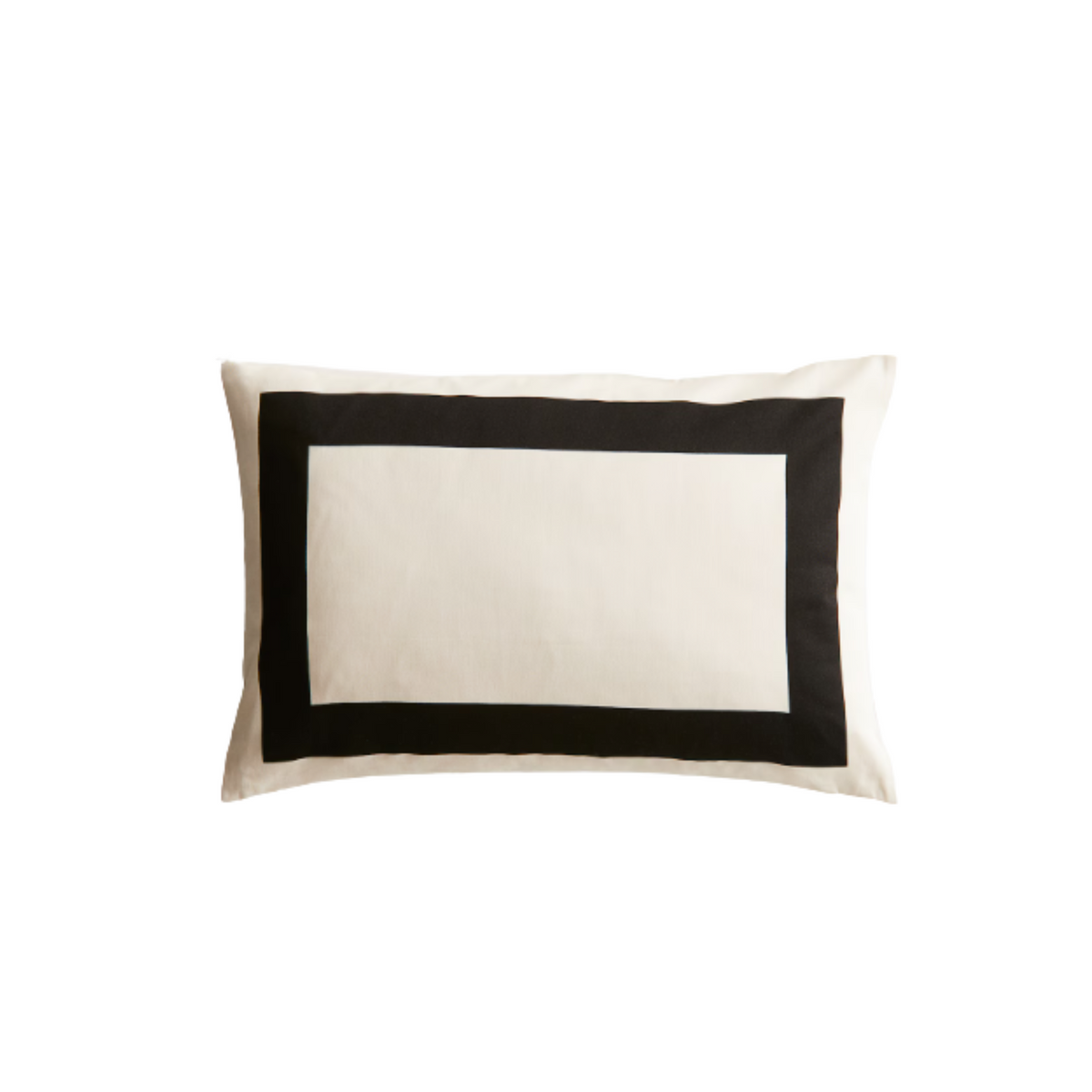 Funda de cojin blanco con detalle negro 40x60 cm