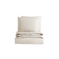 Set funda de duvet con funda de almohadas color greige claro