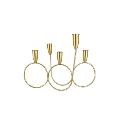 Candelabro 5 velas dorado