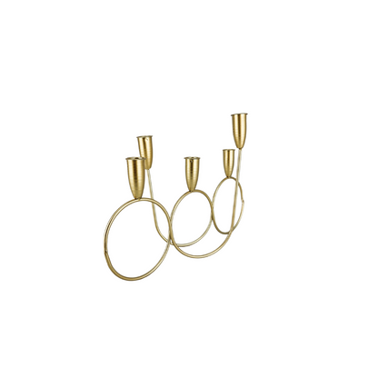 Candelabro 5 velas dorado