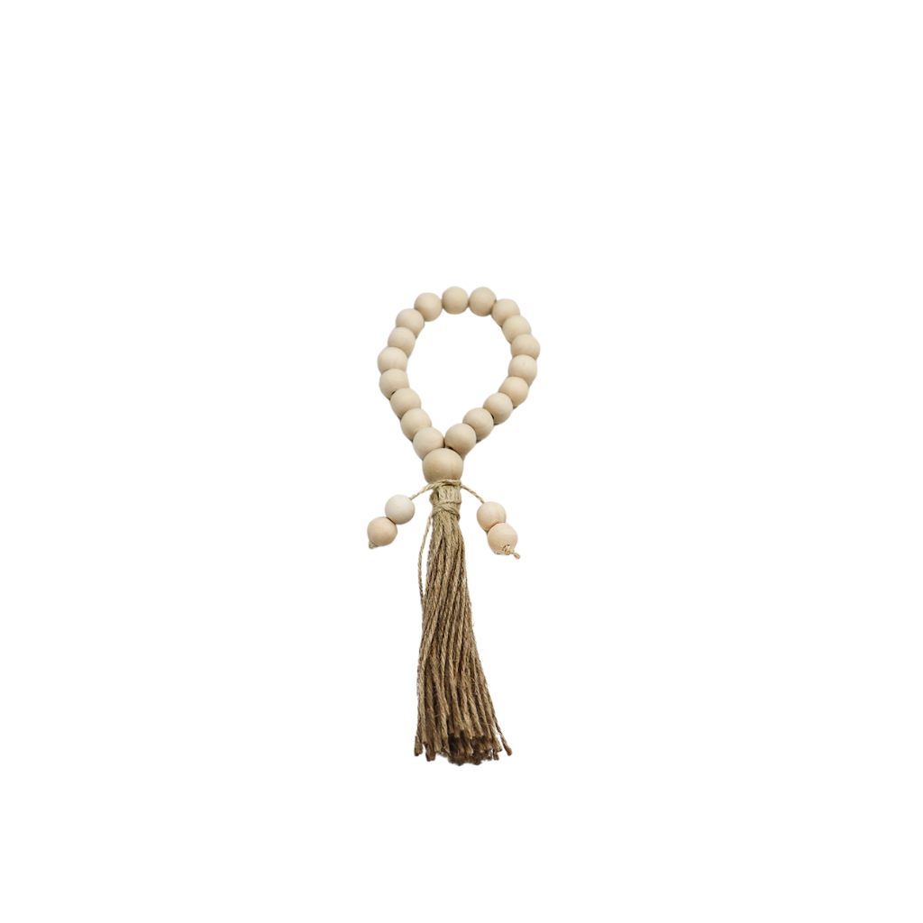Borla con pulsera madera