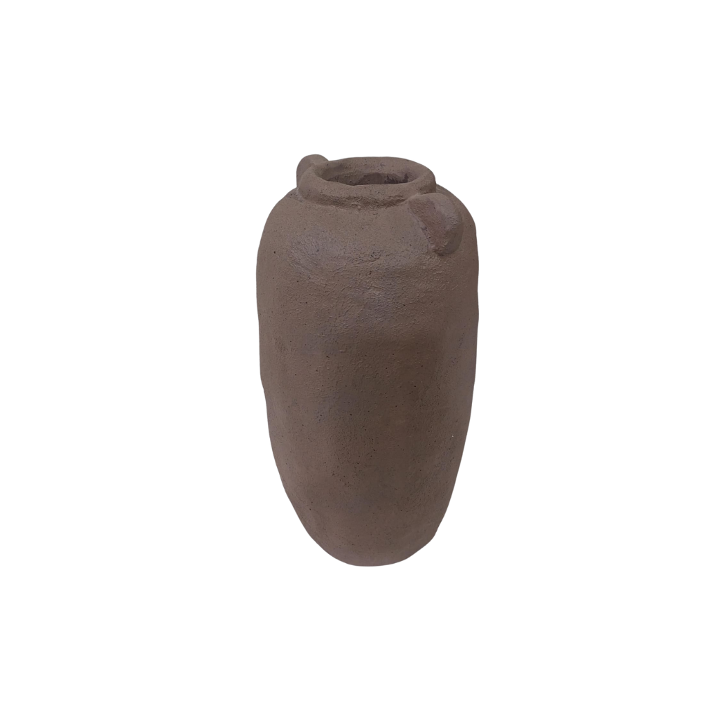 Jarrón dos orejas granito canela