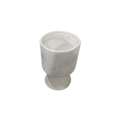 Florero vaso liso granito blanco