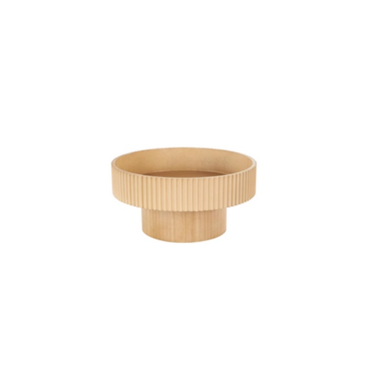 CENTRO DE MESA ACANALADO NATURAL 17 CM