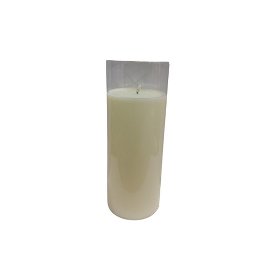 Vela radiance pilar simple ivory sin baterías
