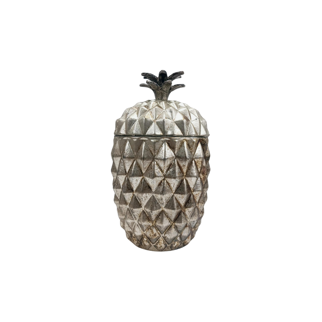 Bombonera de piña en vidrio vintage